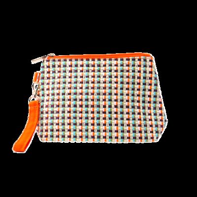 China CR-078 Travel Leather Case Custom Small Cosmetic Bag with Zipper Closure Fashion Style Pink Makeup Bag supplier