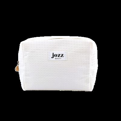 China CR-003 Travel Leather Case Custom Small Cosmetic Bag with Zipper Closure Fashion Style Pink Makeup Bag supplier