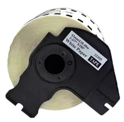 China Printing Label sticker HMDK-22205 62mm*30.48m 2-3X100" white paper For Brother supplier