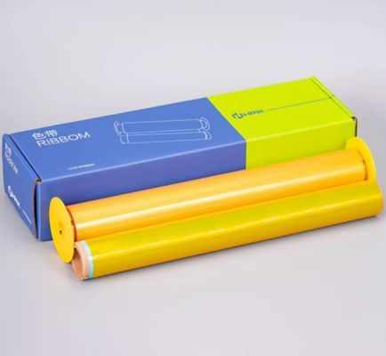 China Yellow Print label tape HMK BRK-280Y 280mm*76m Sign Sticker Wide Format Logo supplier