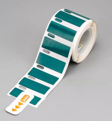 China HMK GE-3012G 30mm*12mm Green heat transfer printing label tape sticker supplier