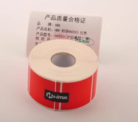 China Red Print label tape GE-3050W 30mm*50mm Sign Sticker supplier