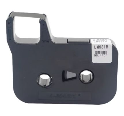 China LM-631B black label tape cassette for L-MARK Electronic Lettering Machine tube printer supplier