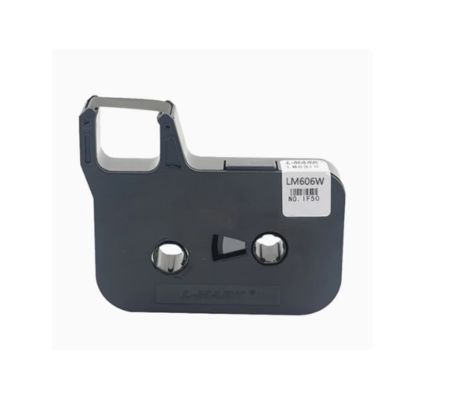 China LM-606B white 6mm label tape cassette for L-MARK Electronic Lettering Machine tube printer supplier