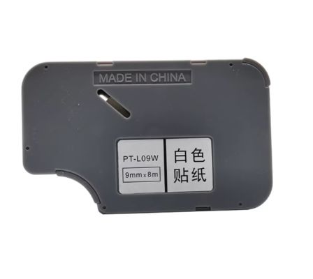 China TD-09W 9mm X 8M white without chip For Supvan TP60i / 66i Electronic Lettering Machine supplier
