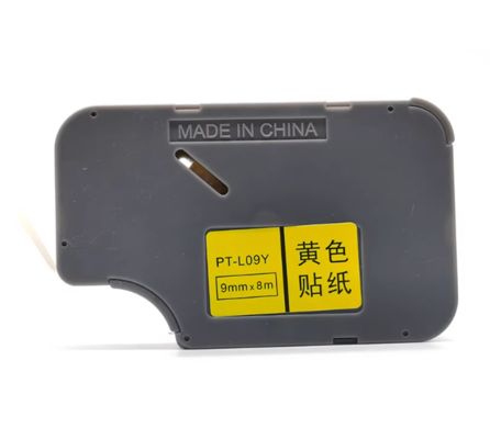 China TD-09Y 9mm X 8M yellow without chip For Supvan TP60i / 66i Electronic Lettering Machine supplier
