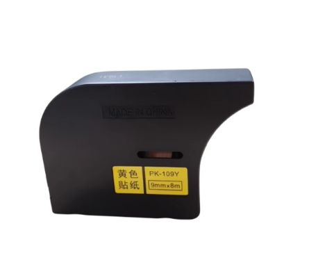 China PK-109Y 9mm X 8M yellow label tape cassette for sinret T800 / T900 Electronic Lettering Machine supplier