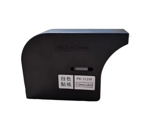 China PK-112W 12mm X 8M white label tape cassette for sinret T800 / T900 Electronic Lettering Machine supplier