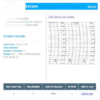 Chart paper 53001-T For FOXBORO E20,53,54,64,120,220 recorder roll recording paper supplier