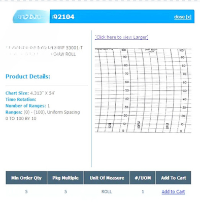 Chart paper 53001-T For FOXBORO E20,53,54,64,120,220 recorder roll recording paper supplier