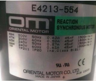 NORITSU minilab I041963 ORIENTAL MOTOR E4213-554 REACTION SYNCHRONOUS supplier