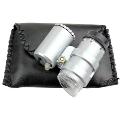 MG10081-4 Mini Portable LED 45x 60x Magnification Pocket Jeweler Loupes Glass Silver Lens Magnifying Optical Instrument supplier