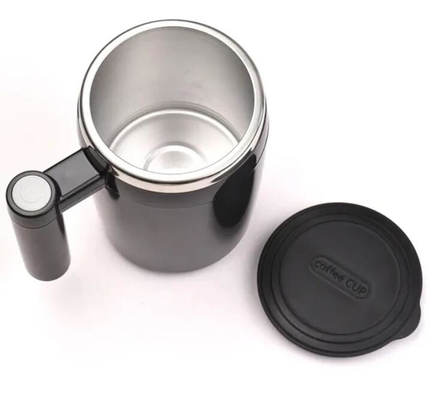 380ML Magnetic Charging Stainless Steel Electric Stirring Coffee Cup With Lid Water supplier