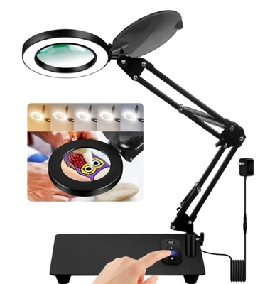 Desk LED Lamp Magnifier with Base Control Button supplier