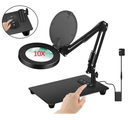 Desk LED Lamp Magnifier with Base Control Button supplier
