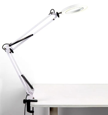 Eye Care Reading Learning Lamp LED Long Arm Glass Table Clip Light Magnifier supplier