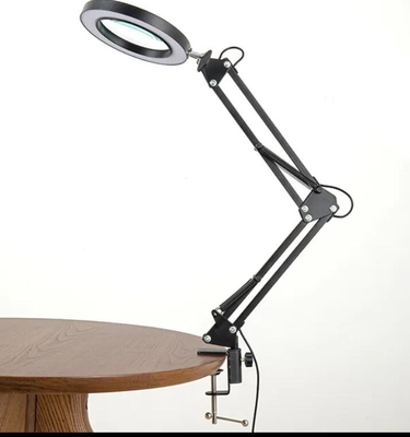 Eye Care Reading Learning Lamp LED Long Arm Glass Table Clip Light Magnifier supplier