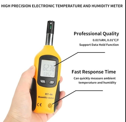 HTI HT-86 Portable Digital 2-in-1 Hygrometer and Temperature Meter Indoor/Outdoor Wet Bulb Dew Point Gauge Monitor supplier