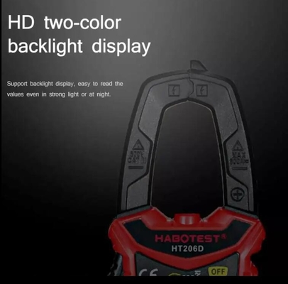 HT206D Digital Clamp Meter AC Current Voltage Resistance Continuity Measuring Tester supplier