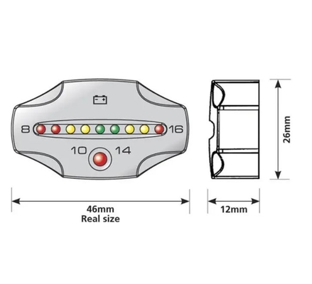 12-24V Universal Lead-Acid Battery Electricity Voltage Display Meter supplier