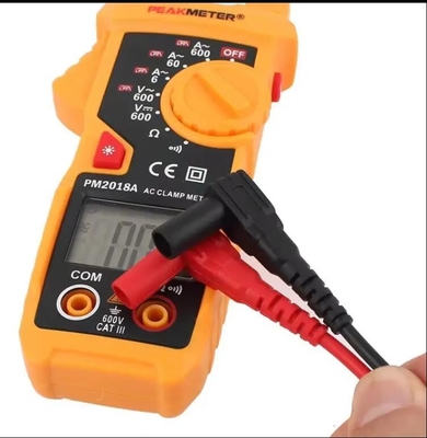 Peak Meter PM2018A Portable Auto Range AC Digital Clamp Meter 600 AC DC Voltage meter 20MOhm NCV detection Clamp Meter supplier