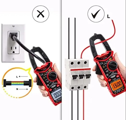 HT206B Digital Clamp Meter AC Current Voltage Resistance Continuity Measuring Tester supplier