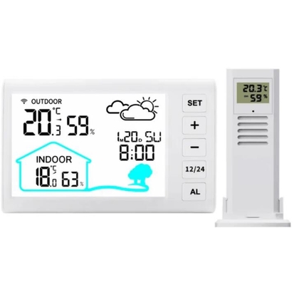 TS-FT006 Multifunction Weather Station Clock Wireless Transmission Open Distance 100m Effective Distance 30m supplier