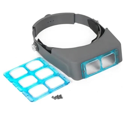 Four Interchangeable Head Wearing Magnifier Optical Glass Lenses with Different Magnifications supplier