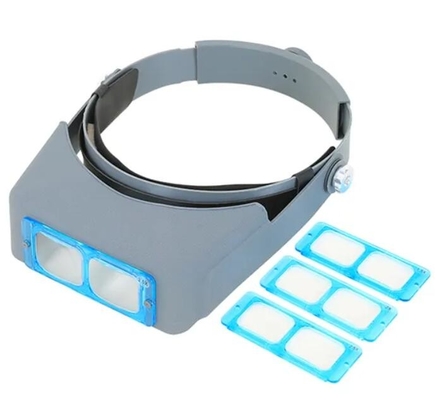 Four Interchangeable Head Wearing Magnifier Optical Glass Lenses with Different Magnifications supplier