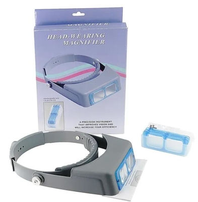 Four Interchangeable Head Wearing Magnifier Optical Glass Lenses with Different Magnifications supplier