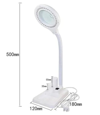 White LED Desk Lamp 5X 10X Desktop Magnifying Glass Work Light supplier