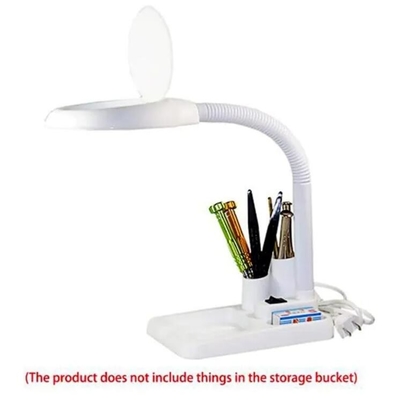 White LED Desk Lamp 5X 10X Desktop Magnifying Glass Work Light supplier