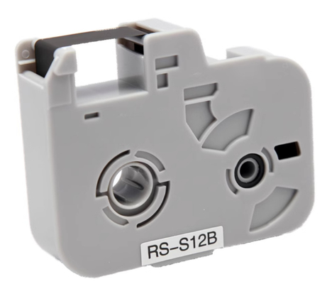 RS-S12B Black label tape cassette For Biovin S680 S800 S900 RS-12B Electronic Lettering Machine, Cable ID Printer,Wire Marker supplier