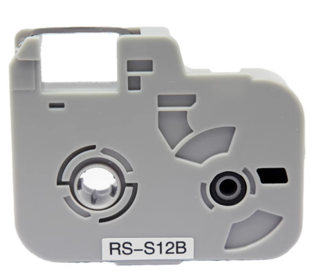 RS-S12B Black label tape cassette For Biovin S680 S800 S900 RS-12B Electronic Lettering Machine, Cable ID Printer,Wire Marker supplier