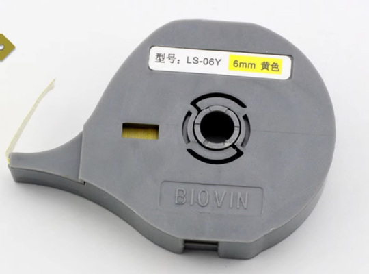 LS-06Y 6MM label tape sticker for Biovin S600 S650 S680 S690 S700 Electronic Lettering Machine, Cable ID Printer,Wire Marker supplier