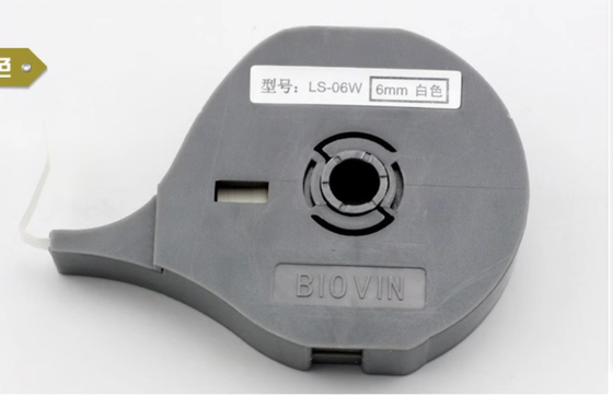 LS-06W 6MM label tape sticker for Biovin S600 S650 S680 S690 S700 Electronic Lettering Machine, Cable ID Printer,Wire Marker supplier
