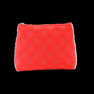 CR-043 Custom Logo Print Personalized Beautiful Ladies Hand Bags Beauty Big Black Cosmetic Bulk Case Leather Makeup Bag supplier