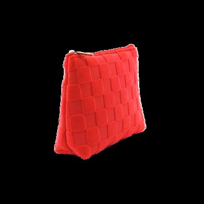 CR-043 Custom Logo Print Personalized Beautiful Ladies Hand Bags Beauty Big Black Cosmetic Bulk Case Leather Makeup Bag supplier