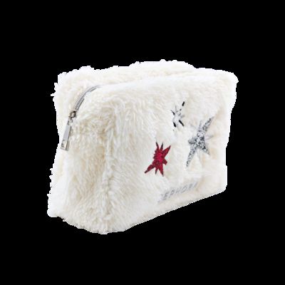 CR-008 Custom Logo Print Personalized Beautiful Ladies Hand Bags Beauty Big Black Cosmetic Bulk Case Leather Makeup Bag supplier