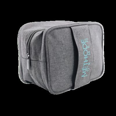 CR-014 Women's Fashionable PU Leather Toiletry Bag Custom Logo Zipper Organizer Travel Cosmetic Makeup Portable Pebbled Leather Pouch supplier