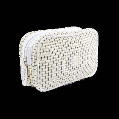 CR-015 Travel Leather Case Custom Small Cosmetic Bag with Zipper Closure Fashion Style Pink Makeup Bag supplier