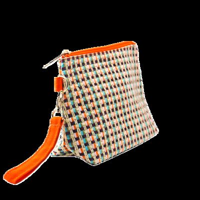 CR-078 Travel Leather Case Custom Small Cosmetic Bag with Zipper Closure Fashion Style Pink Makeup Bag supplier