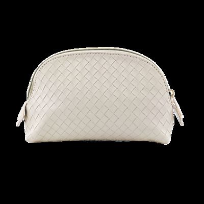 CR-009 Travel Leather Case Custom Small Cosmetic Bag with Zipper Closure Fashion Style Pink Makeup Bag supplier