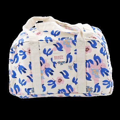 CR-151 Rope Handle Canvas Tote Shoulder Beach Bag Tropical Palm Printed Zipper Closure Big Tote Bags supplier
