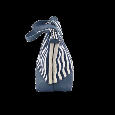 CR-156 Rope Handle Canvas Tote Shoulder Beach Bag Tropical Palm Printed Zipper Closure Big Tote Bags supplier