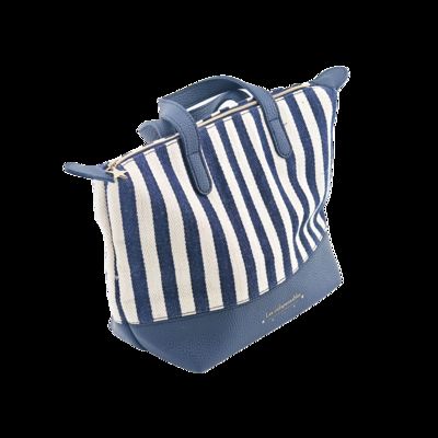 CR-156 Rope Handle Canvas Tote Shoulder Beach Bag Tropical Palm Printed Zipper Closure Big Tote Bags supplier
