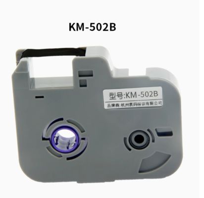 black label tape for KM-502B  Electronic Lettering Machine, Cable ID Printer,Wire Marker supplier