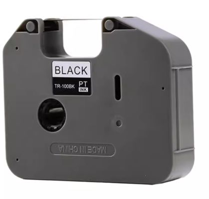 HMTR-100BK TR-100BK 12mmX100m Black printer ribbon cassette for Brother label printer supplier