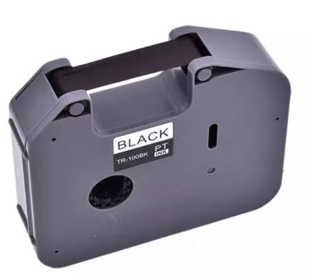HMTR-100BK TR-100BK 12mmX100m Black printer ribbon cassette for Brother label printer supplier
