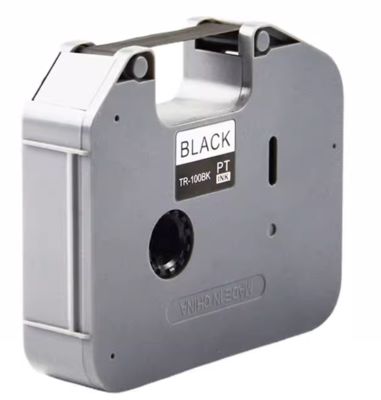 HMTR-100BK TR-100BK 12mmX100m Black printer ribbon cassette for Brother label printer supplier